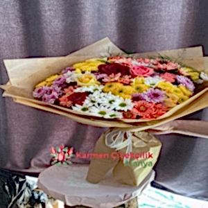  Alanya Çiçekçiler - Rengarenk Papatya Buketi