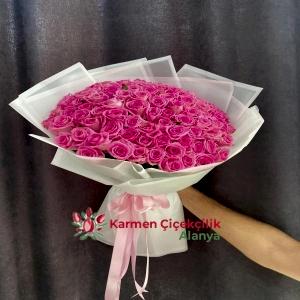  Alanya Çiçek Siparişi - 101.Pembe. gül 